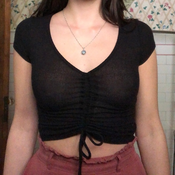 out from under alexa ruched short sleeve top